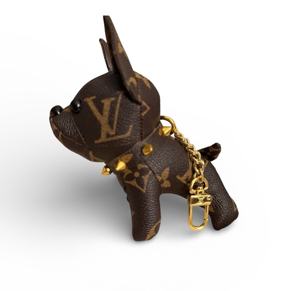 Classic LV Monogram x French Bulldog Keychain Bag Charm
